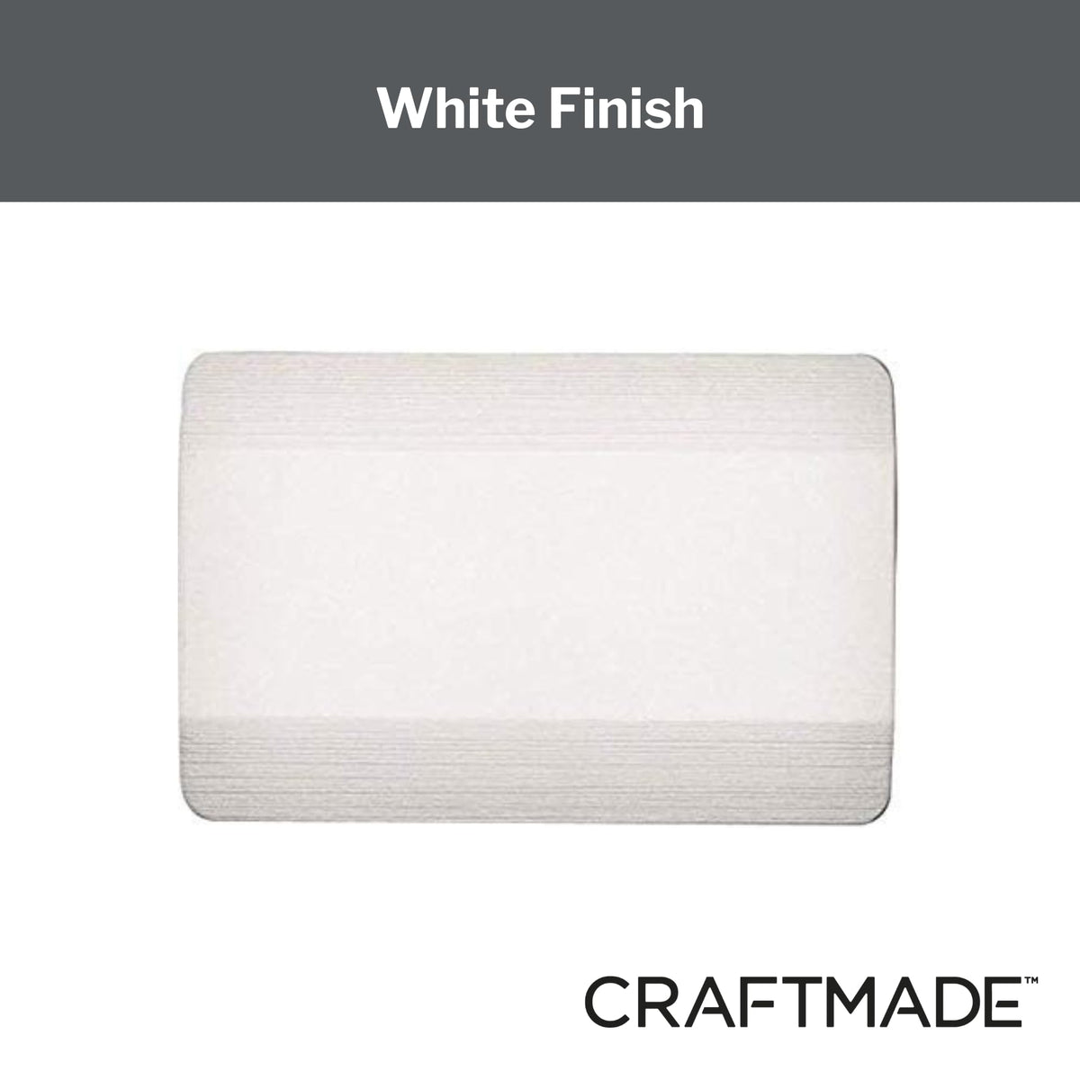 Craftmade CBR-W Basic Tapered Rectangle Doorbell Chime | Wired Interior Door Chime | White Finish | Wall Mount Entry Chime for Residential and Commercial Use | Traditional Wired Doorbell Chime System