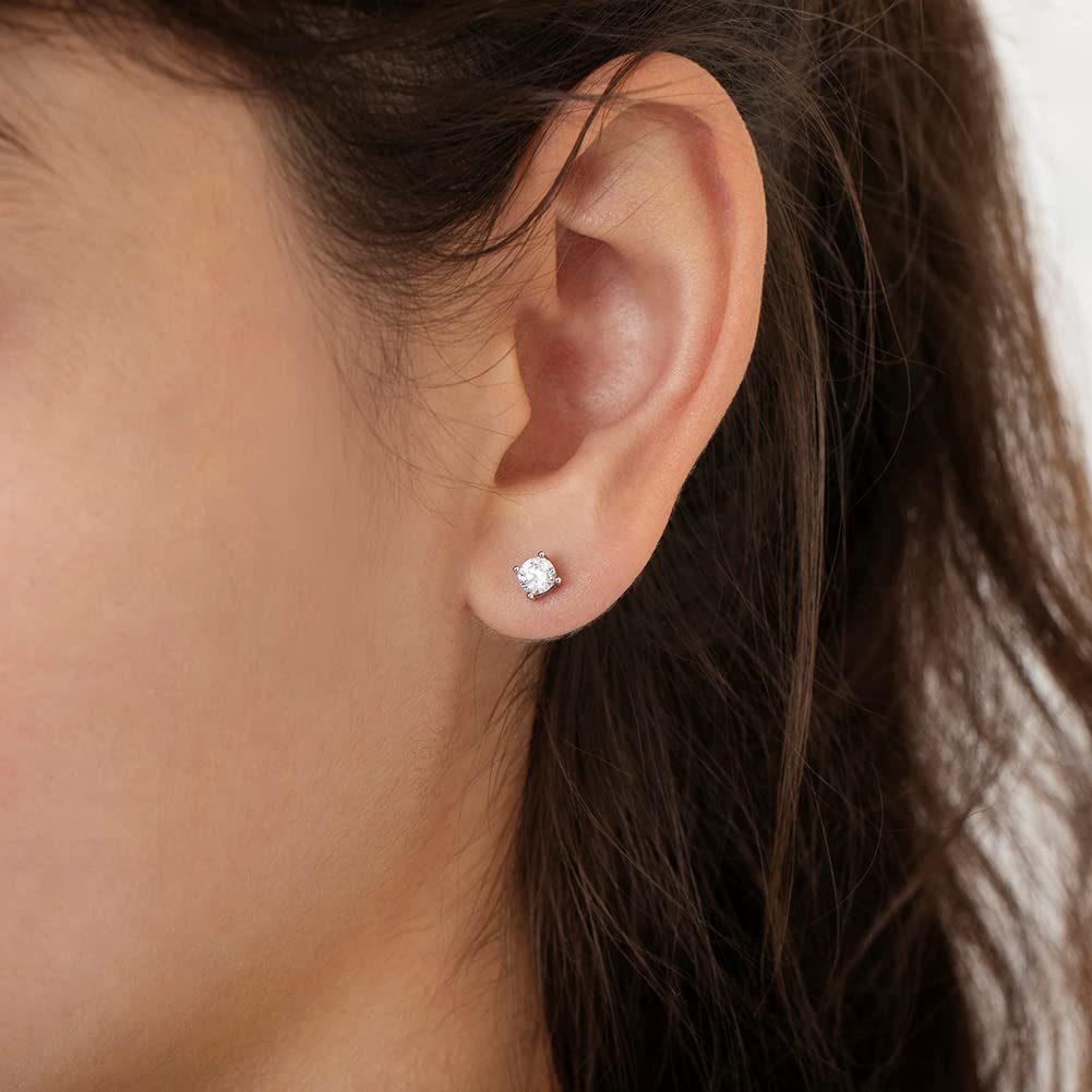 In Season Jewelry Tiny Solitaire Sterling Silver Kids Earrings ��ï