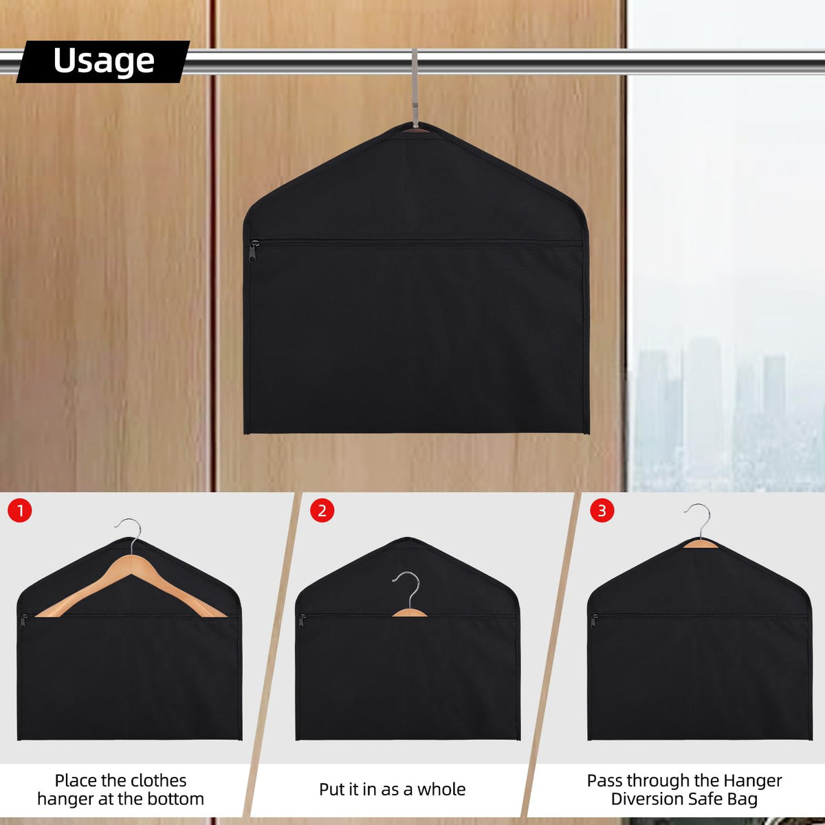 YUJIASH Hanger Diversion Bags Two-Pack