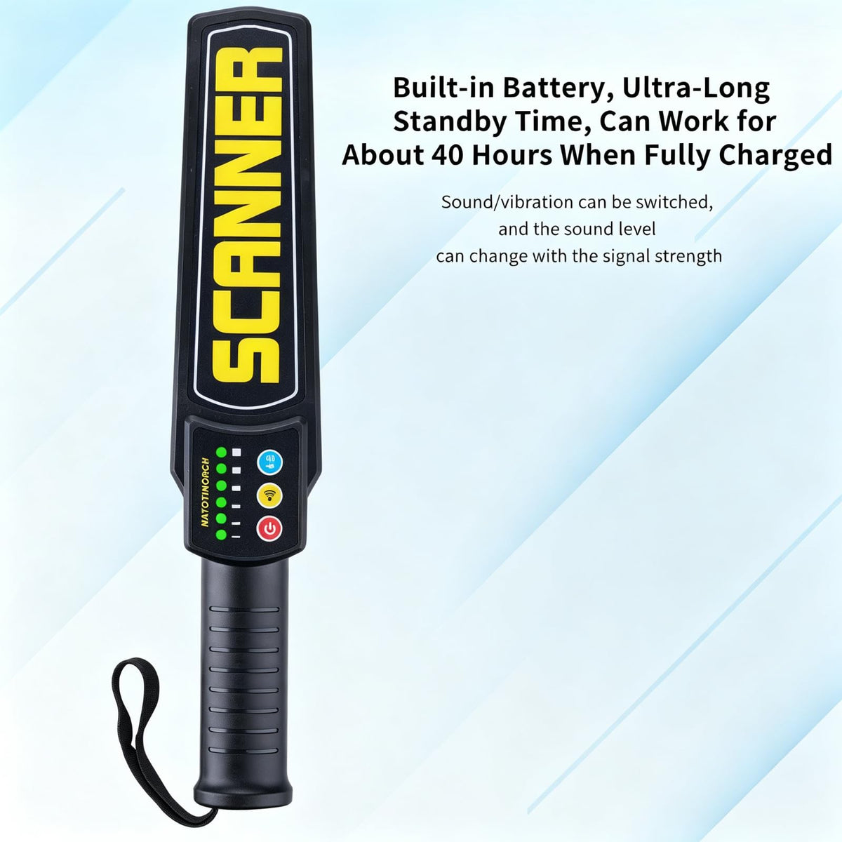 Metal Detector Wand Rechargeable,Detects All Metals for Security Inspection