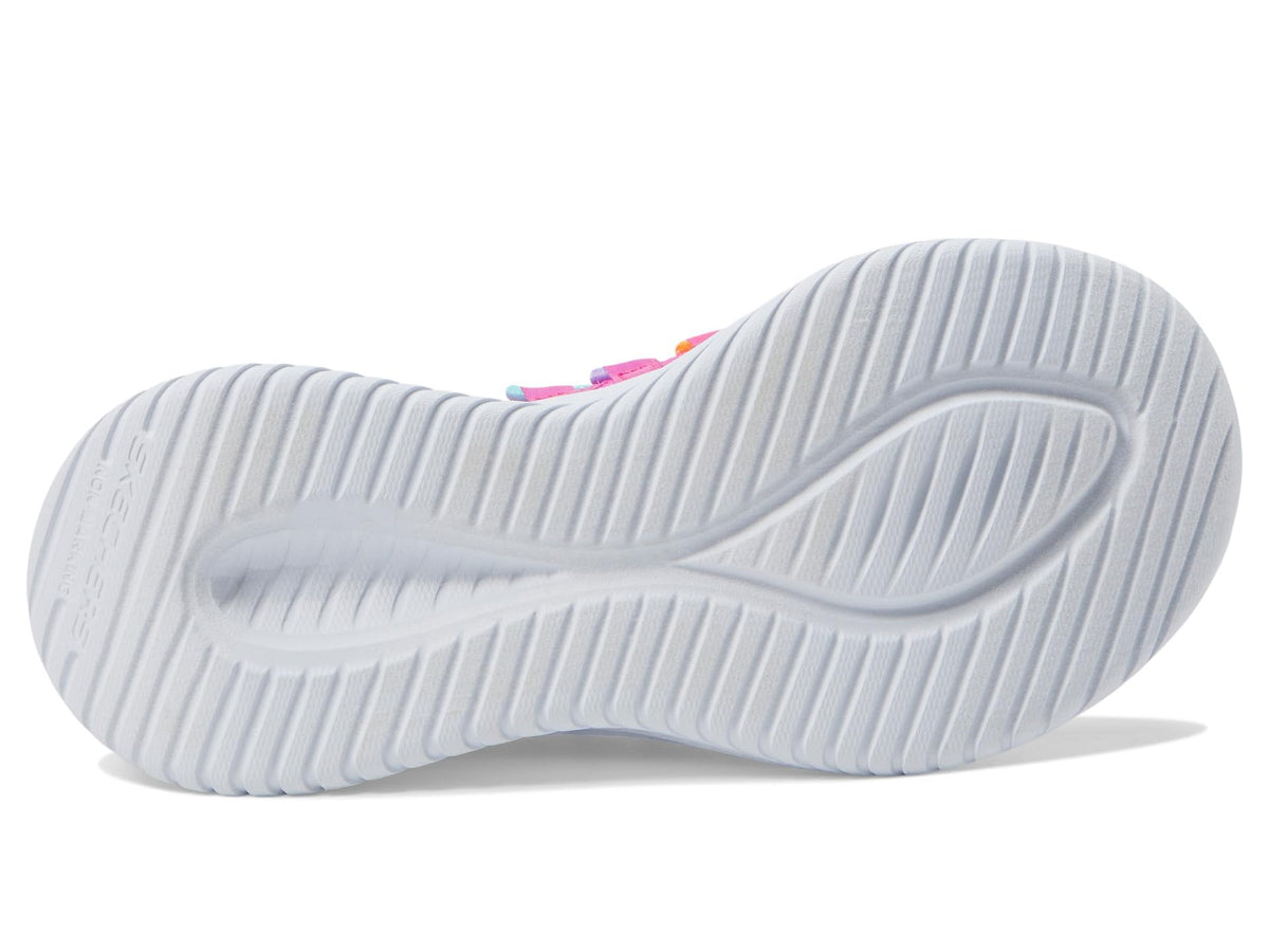 Skechers Kids Girls Ultra Flex 3.0-Bungee Fun Sneaker, Hot Pink/Multi, 12, Little Kid
