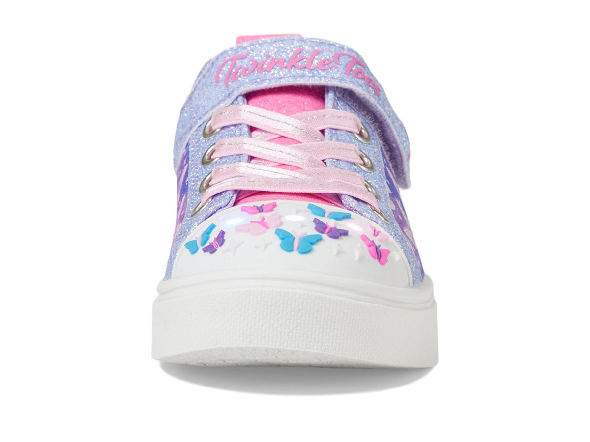Skechers Kids Twinkle Sparks Sneaker, Lavender/Multi, 1 Little Kid