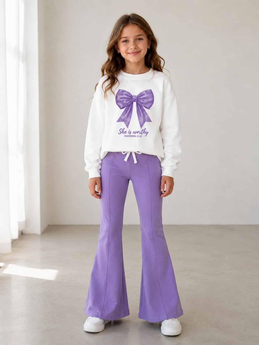 Azmxynol Girls Flared Pants Set