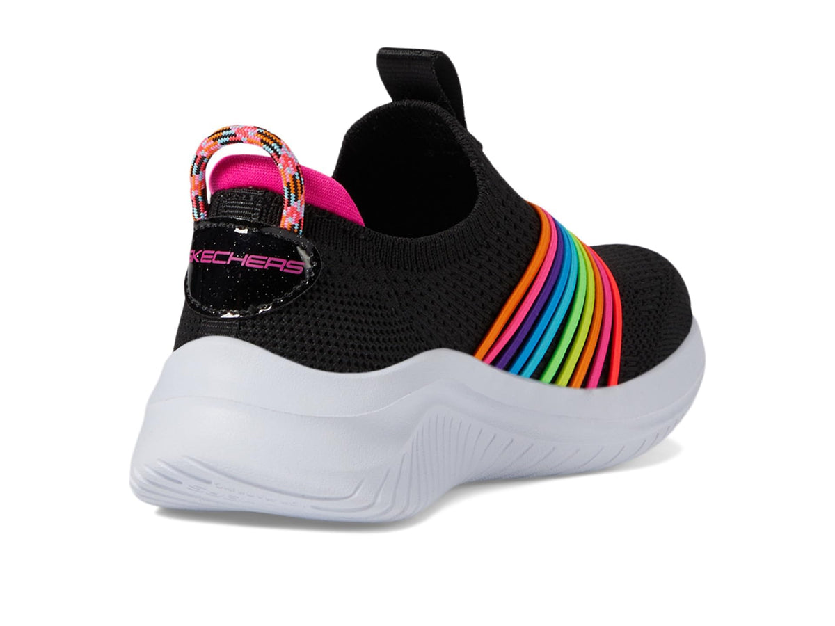 Skechers Kids Girls Ultra Flex 3.0 Sneaker, Black/Multi, 13.5 Little Kid