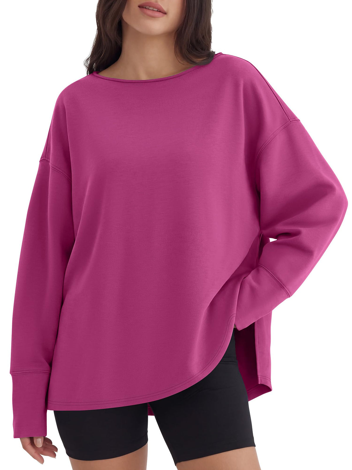 ANRABESS Oversized Sweatshirt for Women Fall lightweight Air Layer Tops