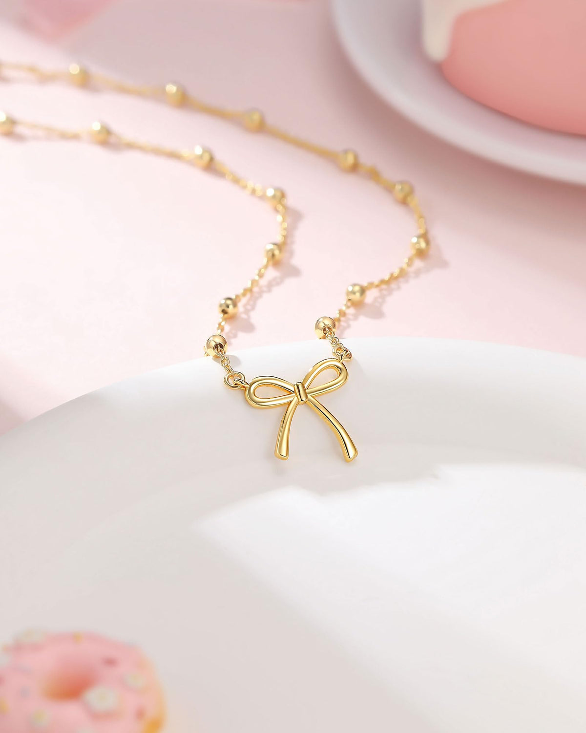 UNGENT THEM 10 Year Old Girl Birthday Gifts Bow 10th Decorations Necklace