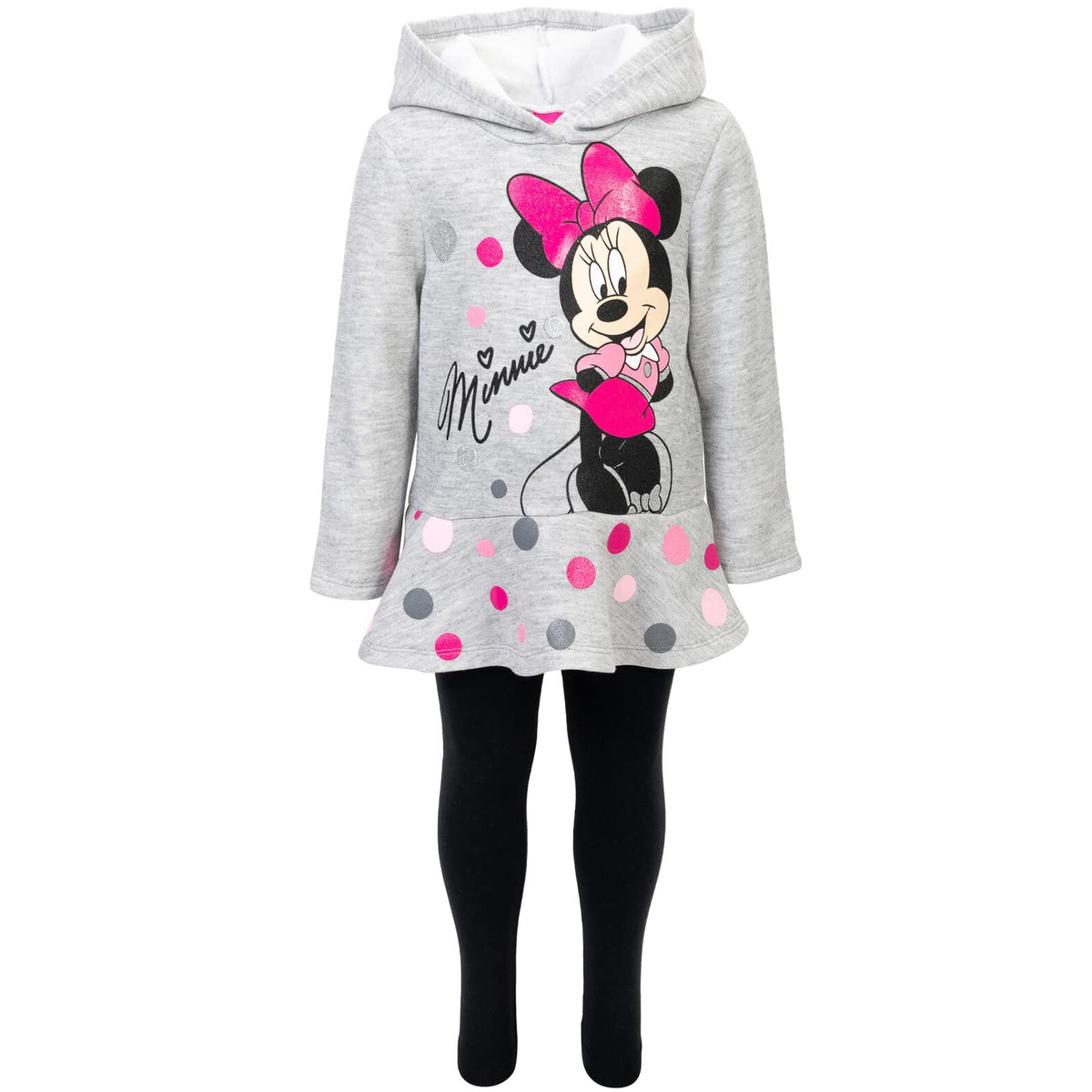 Disney Minnie Mouse Little Girls' Grey Black 7-8