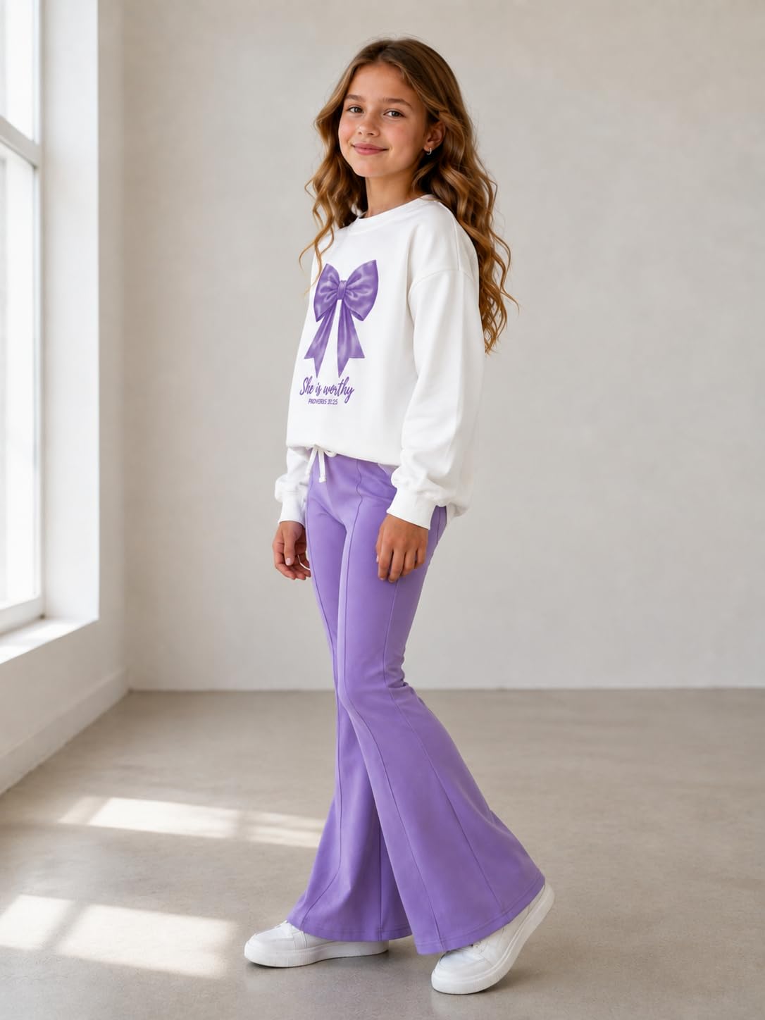 Azmxynol Girls Flared Pants Set