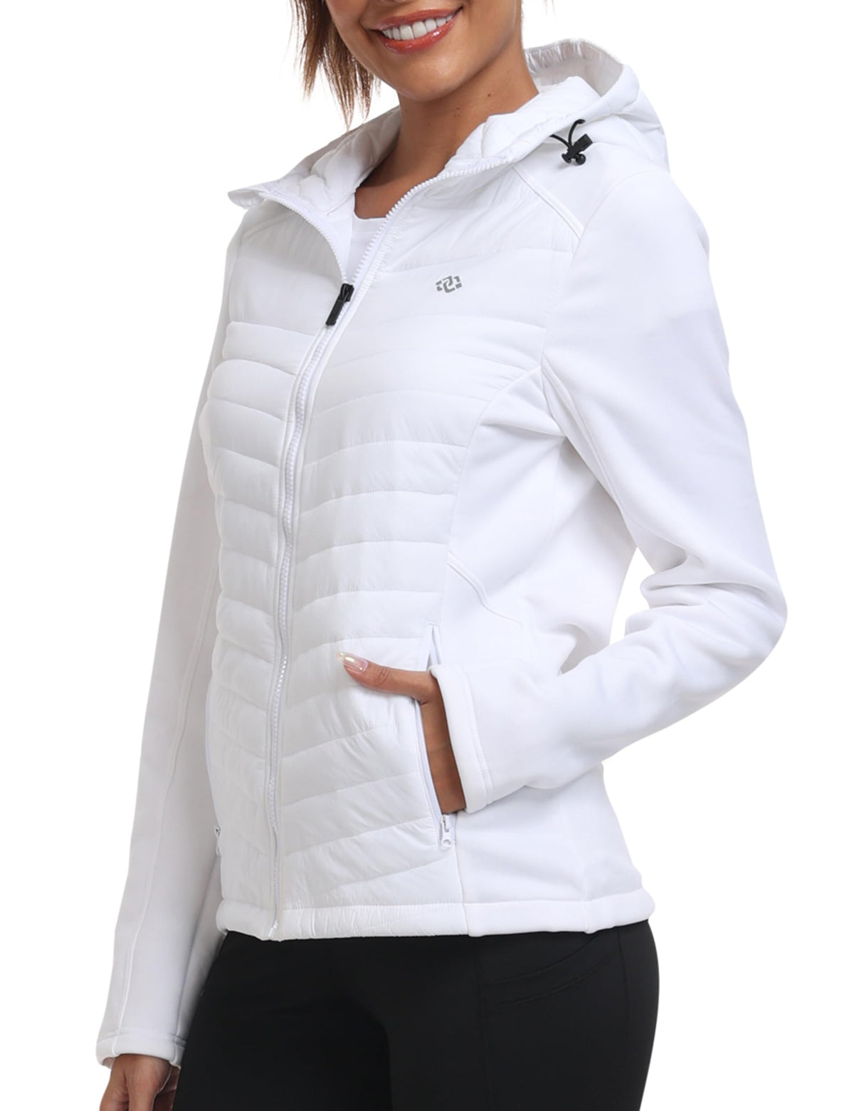 MoFiz Women's Softshell Jacket Hood Fleece Lined Warm Lightweight Jacket