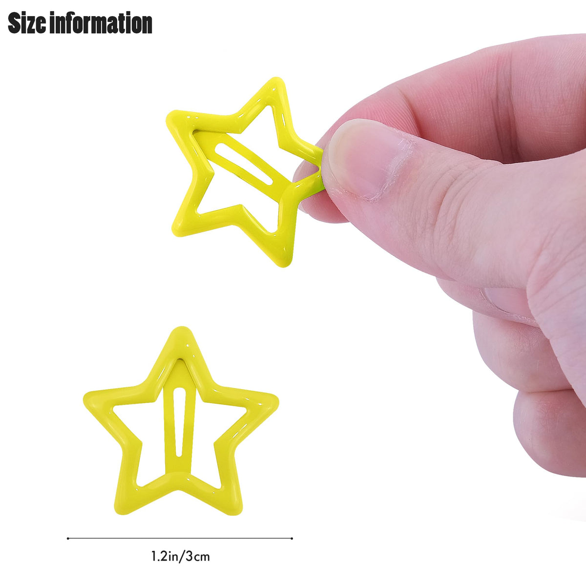 SAOROPEB Star Hair Clips Multicolor 2000s Y2K Hair Accessories-100PCS 1.18"