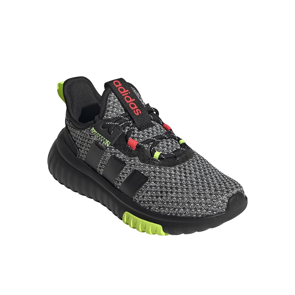 adidas Unisex-Kids Kaptir 4.0, Black/Black/Lucid Lemon, 11