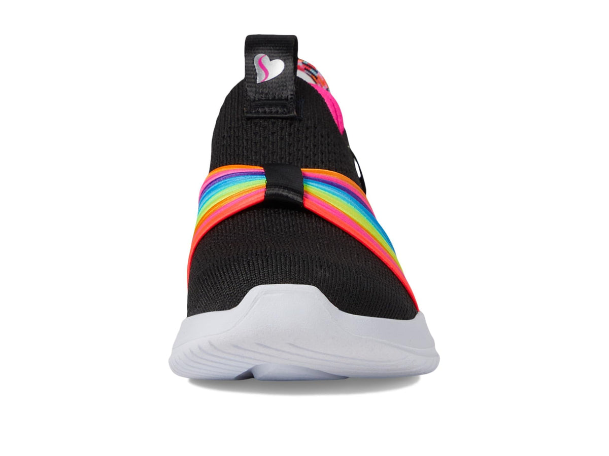 Skechers Kids Girls Ultra Flex 3.0 Sneaker, Black/Multi, 13.5 Little Kid
