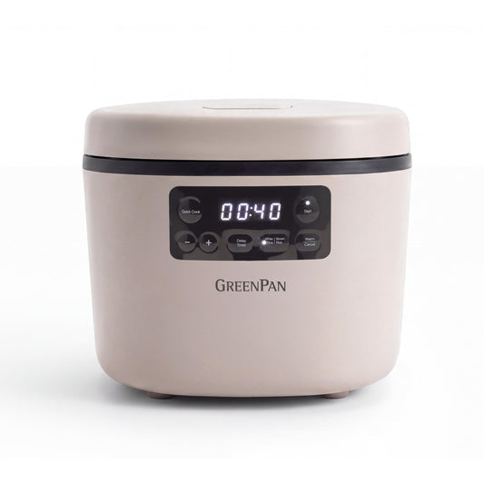 GreenPan Advanced Rice Cooker, 4-Cups Uncooked/8-Cups Cooked, Clay