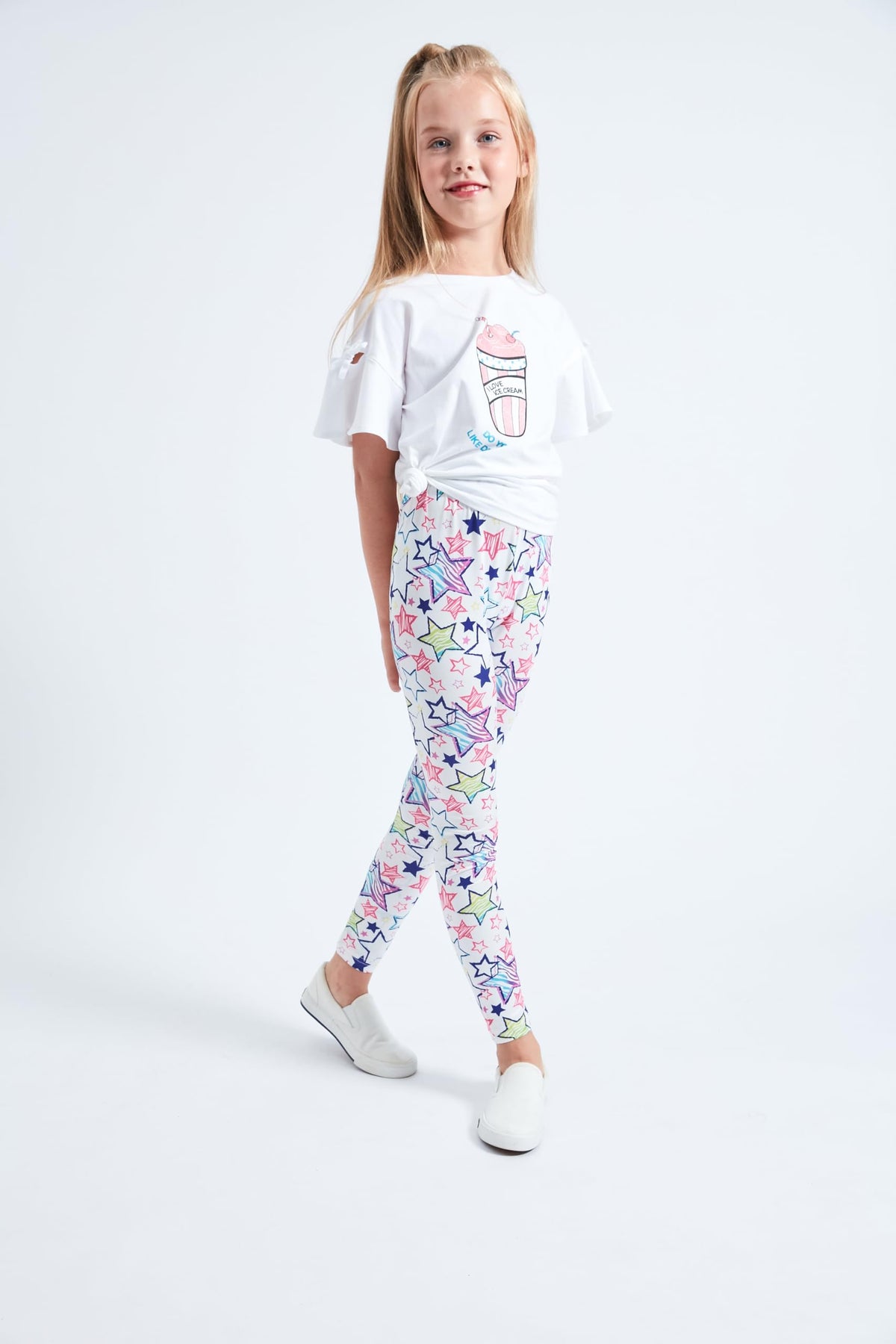 LUOUSE Little Girls Stretch Cute Yoga Leggings Kids Butter Soft Dance Pants 3-Pack Size 6T - 7T