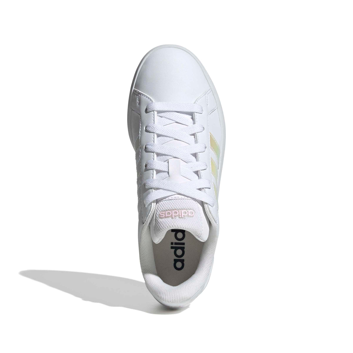 adidas Unisex-Kids Grand Court 3.0 J, White/Iridescent/Almost Pink, 5