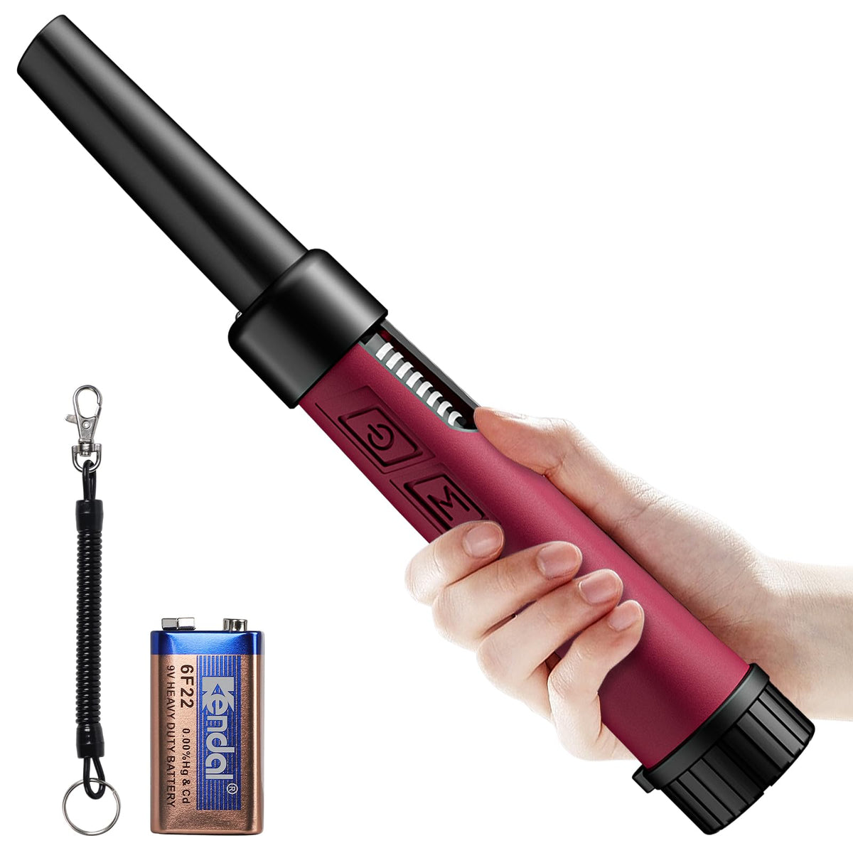 OKESAM Metal Detector Pinpointer for Adults, IP68 Fully Waterproof Metal Detector LCD Signal Display Handheld Pin Pointer Wand Underwater Treasure Hunting 360��Detection High Accuracy LED L