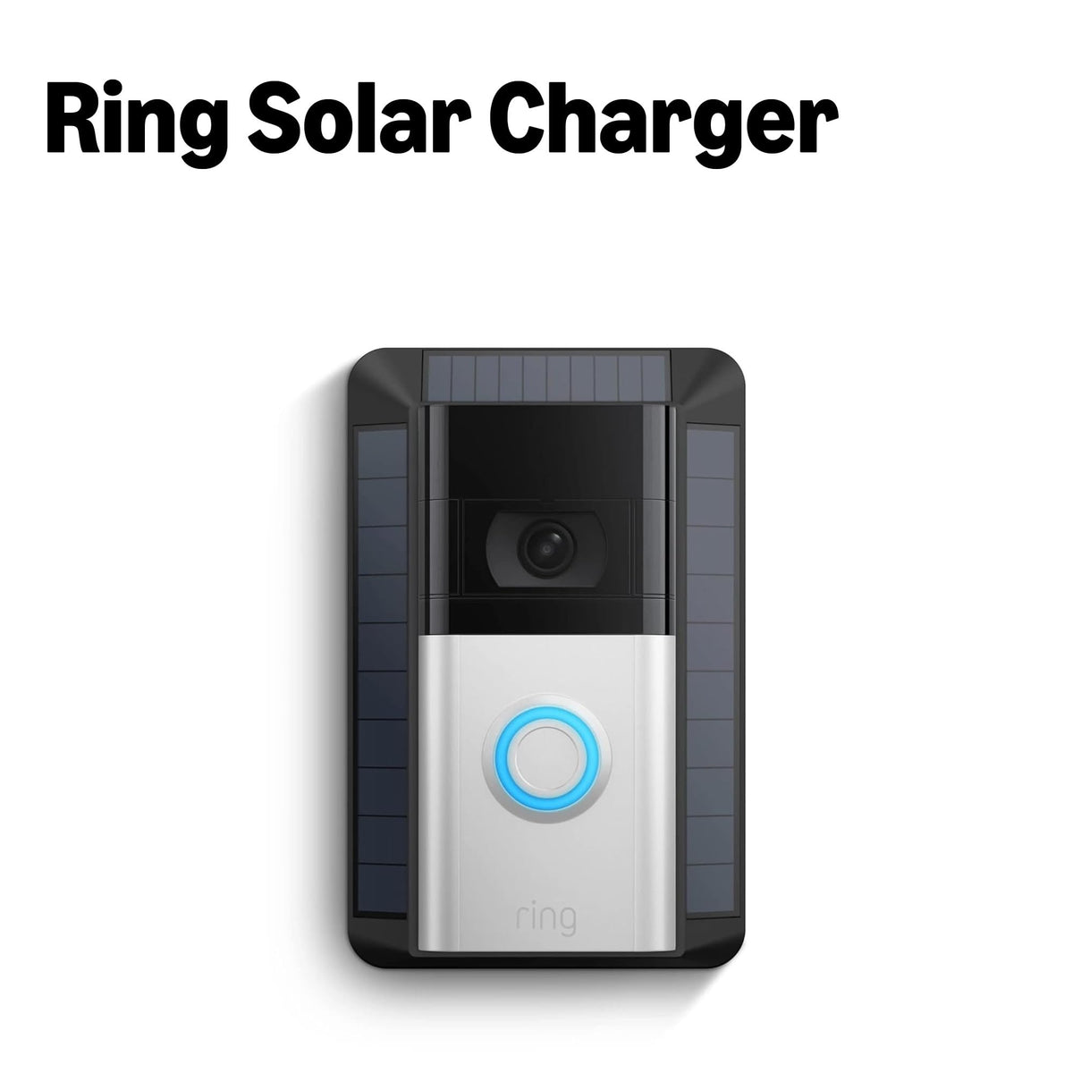 Ring Solar Charger for Battery Doorbells - compatible with Video Doorbell 3, Video Doorbell 3 Plus, Video Doorbell 4, Battery Doorbell Plus, Battery Doorbell Pro