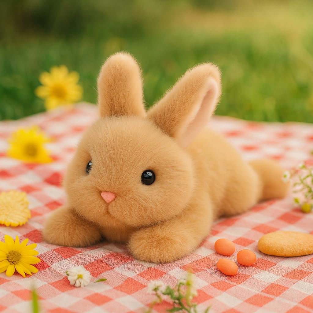Mushymallow Adorable Brown Bunny Stuffed Animal Birthday Gifts for Kids