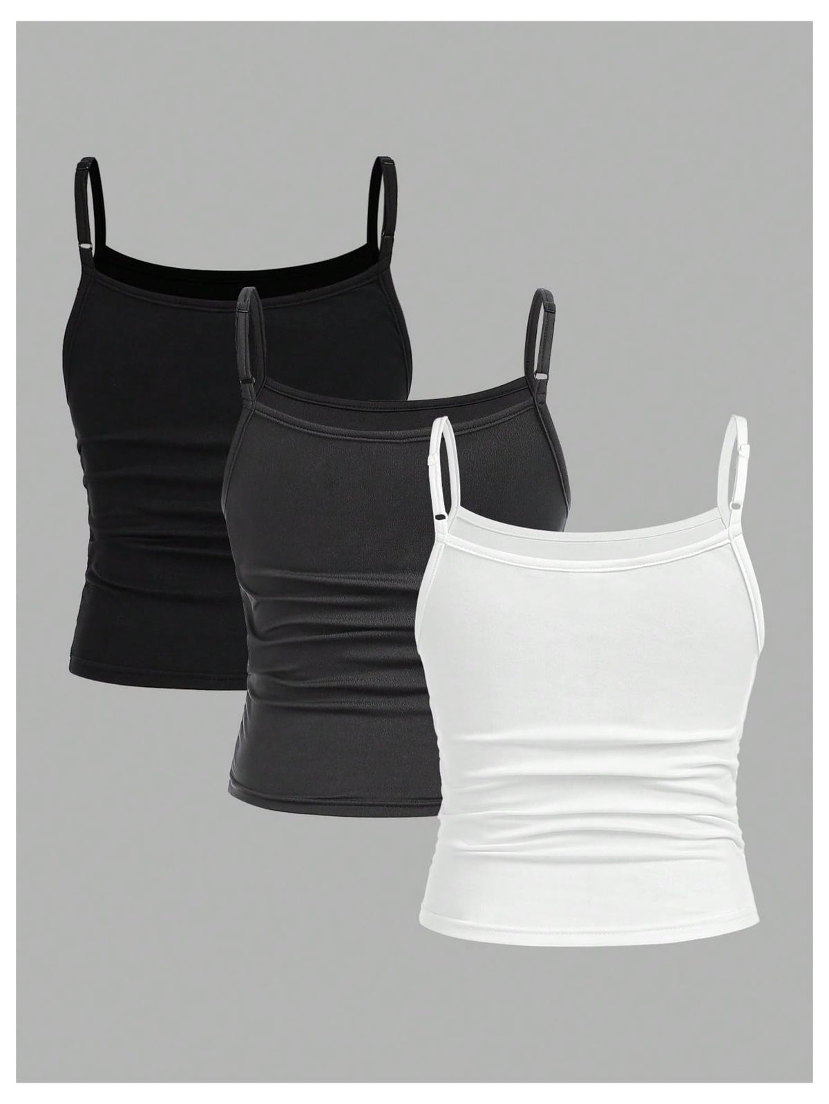 SOLY HUX Girl's 3 Packs Spaghetti Strap Tank Top Cute Teen Tops