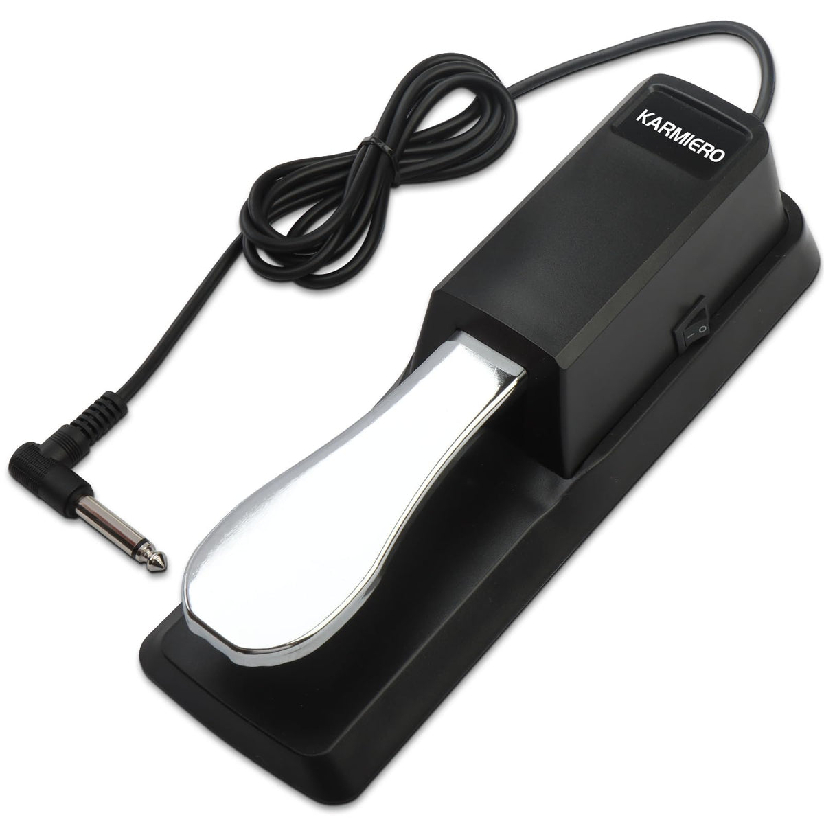 Sustain Pedal for Keyboard Universal, Premium Sustain Pedal, Piano Pedal for Keyboard with Polarity Switch for MIDI Keyboards, Digital Pianos, Yamaha, Casio and More, 1/4'' Input Plug by karmiero