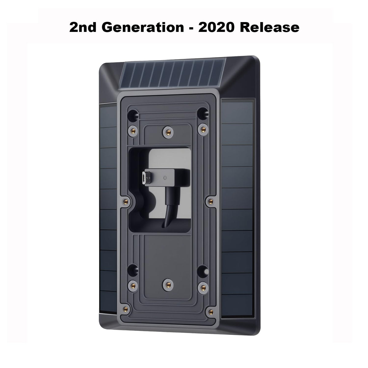 Fansoun Solar Charger Compatible with Ring Video Doorbell (2020 Release), Micro USB Port Only, Not for USB-C or 2-Prong Ports, Waterproof Solar Panel for Continuous Power(2nd Gen-2020 Release)