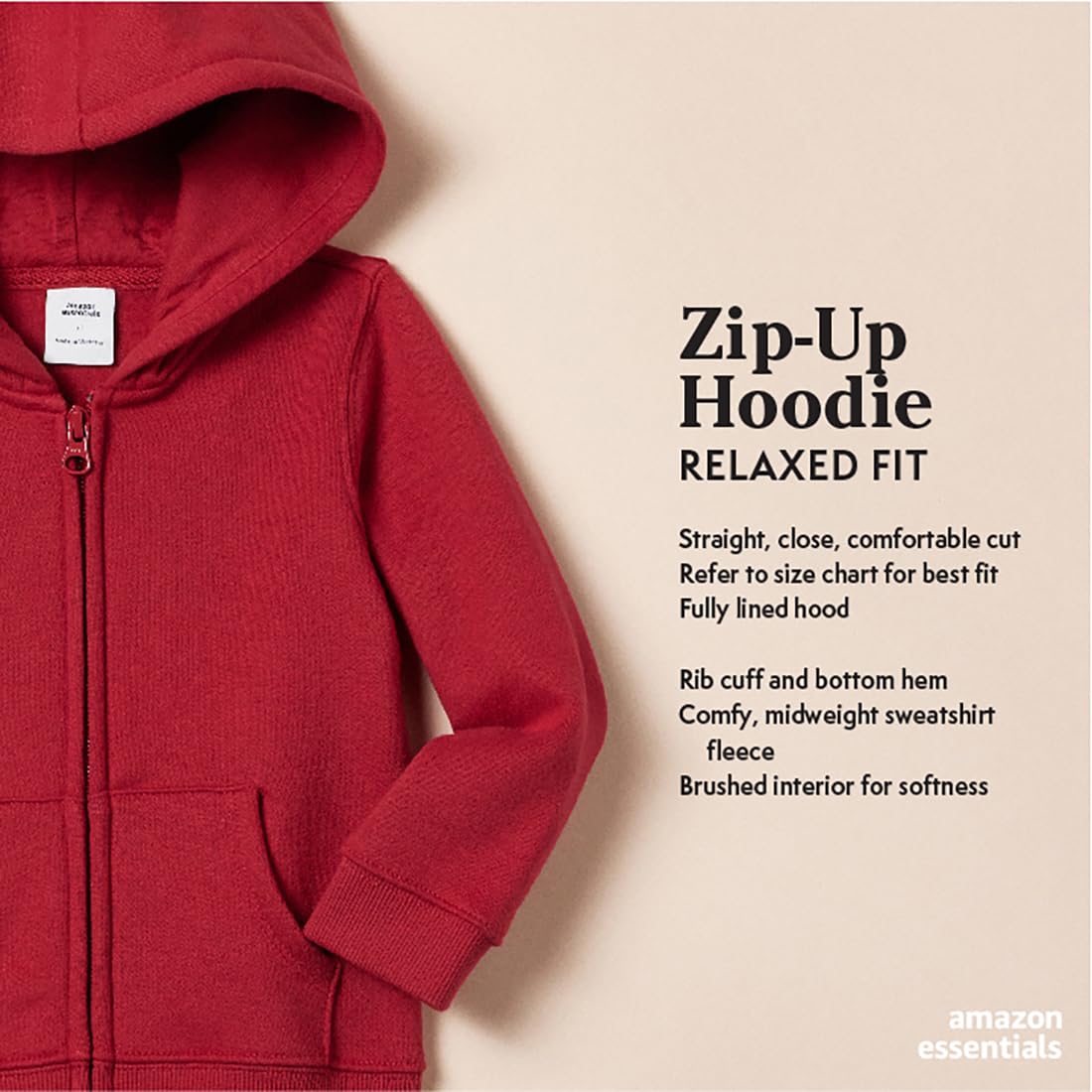 Amazon Essentials Girls' Fleece Full-Zip Hoodie Sweatshirts, Multi Ditsy Floral, Small