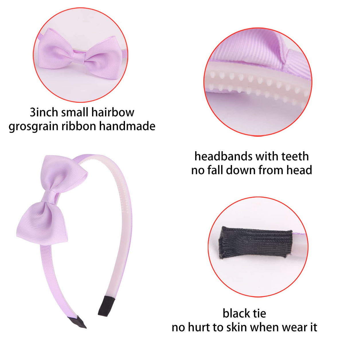 XIMA 20pcs Bows Headbands for Girls Kids Toddlers Children Hair Accessories
