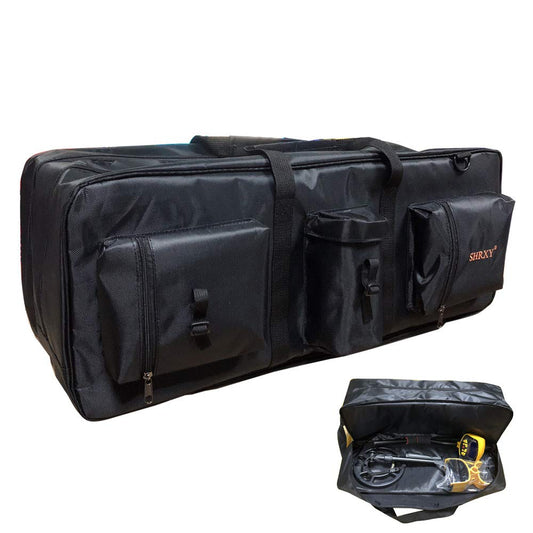 shrxy Metal Detector Carry Bag Portable Waterproof Canvas Storage Bag Double-layer Carry Tools Organizer Backpack for Metal Detecting