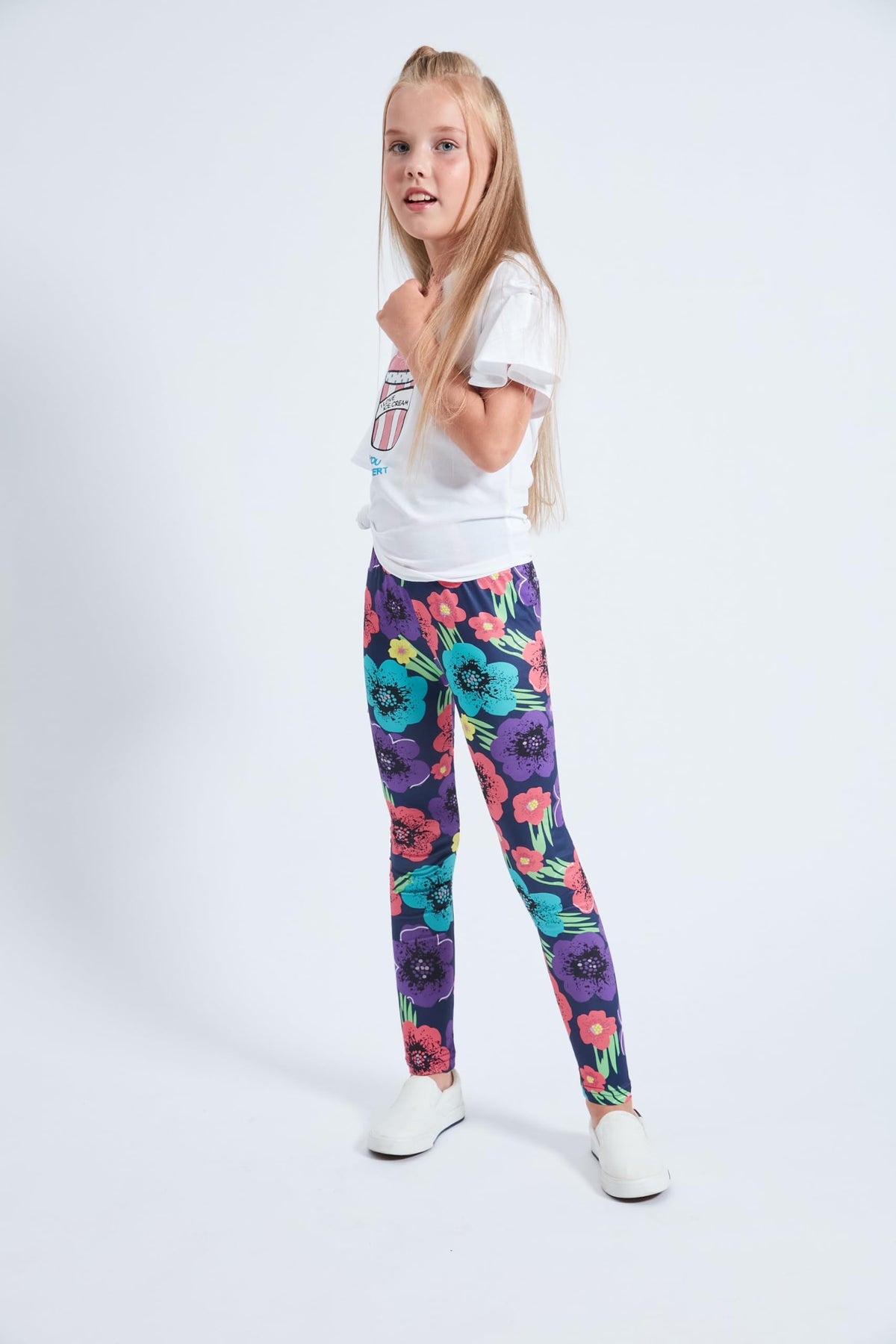 LUOUSE Little Girls Stretch Cute Yoga Leggings Kids Butter Soft Dance Pants 3-Pack Size 6T - 7T