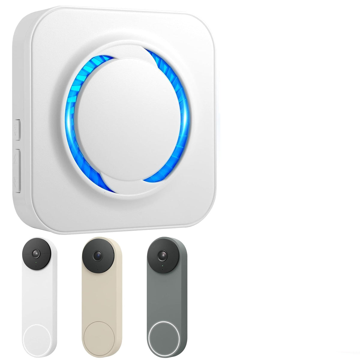 LUCKYDUO WiFi Chime for Nest Doorbell, 32 Tones, LED Flash, 999+ Expandable