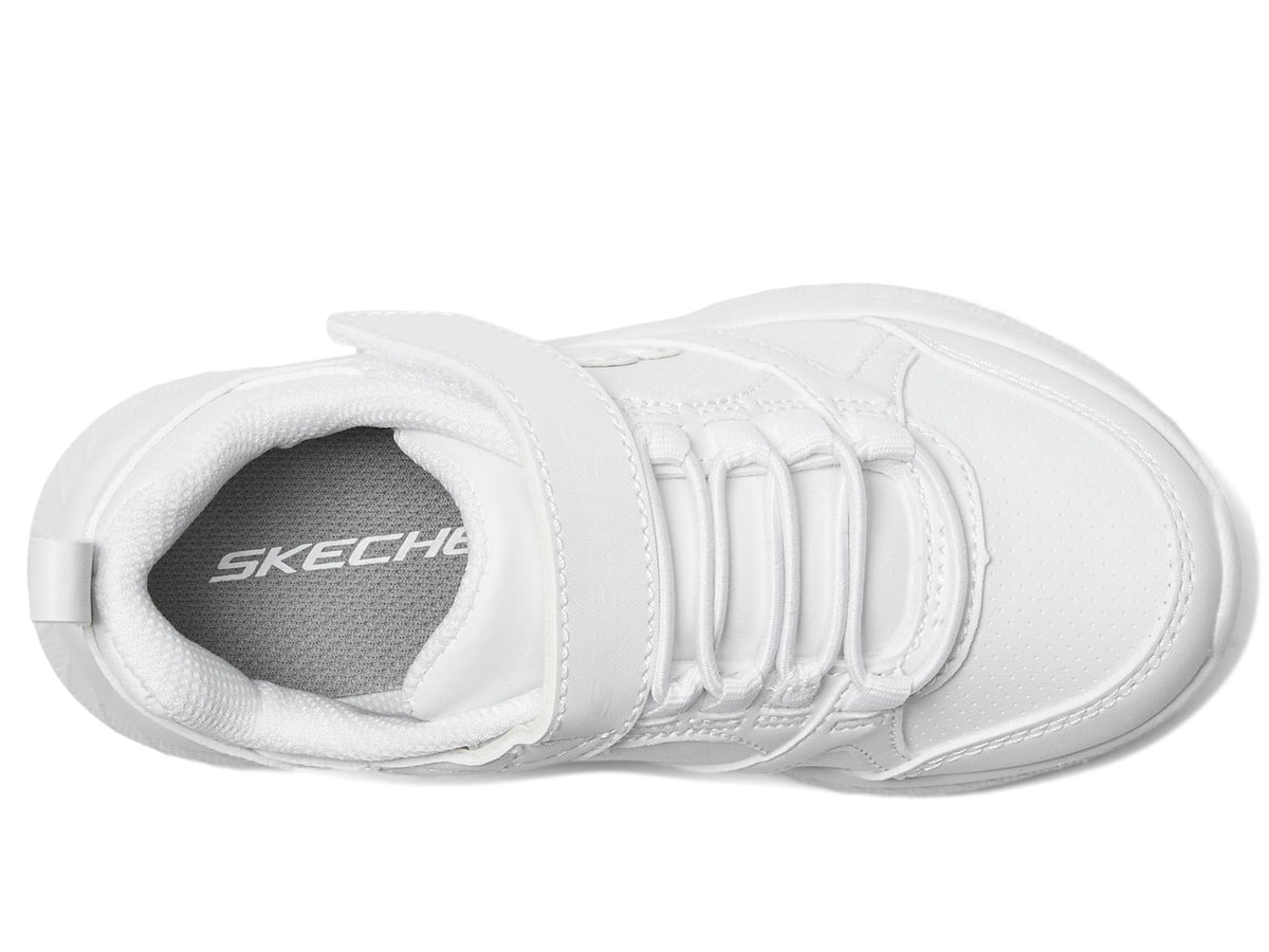 Skechers Kids Microspec Plus Sneaker, White, 3.5 Big Kid