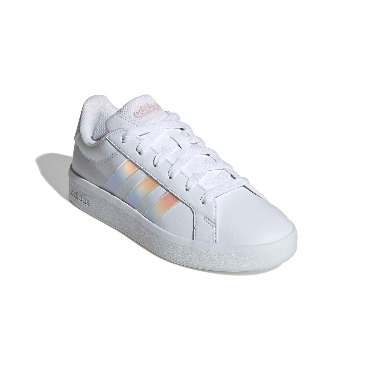 adidas Unisex-Kids Grand Court 3.0 J, White/Iridescent/Almost Pink, 5