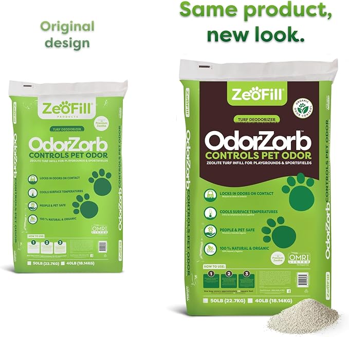 Premium Outdoor Odor Infill - 40lbs. Bag ��� Pet Urine Odor Eliminator for Artificial Turf, Grass, Playgrounds, & Sport Fields ��� 97% Pure Clinoptilolite Zeolite ��� Odor Elimi