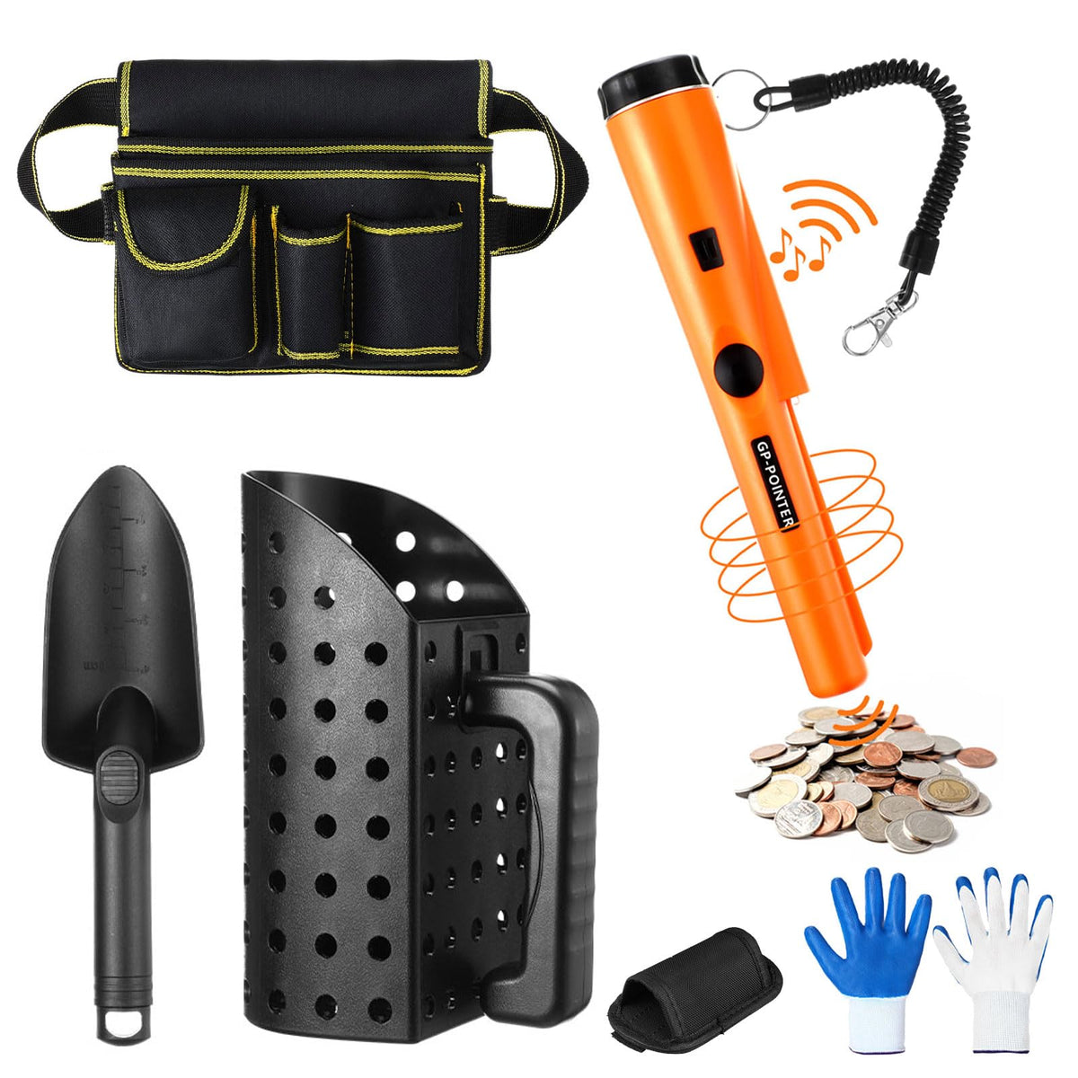 Metal Detector Accessories Kit Semi Waterproof Pinpointer with Shovel Scoop
