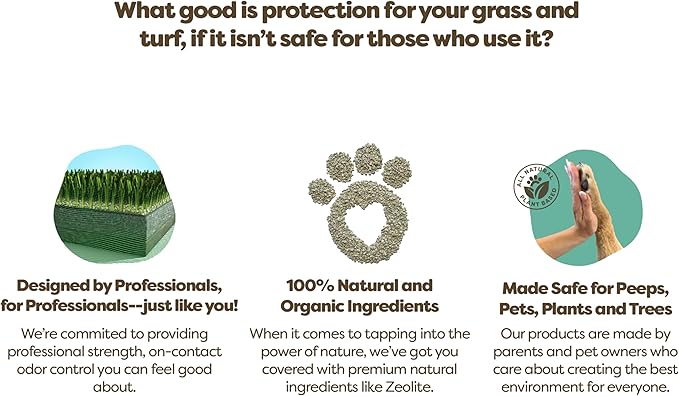 Premium Outdoor Odor Infill - 40lbs. Bag ��� Pet Urine Odor Eliminator for Artificial Turf, Grass, Playgrounds, & Sport Fields ��� 97% Pure Clinoptilolite Zeolite ��� Odor Elimi