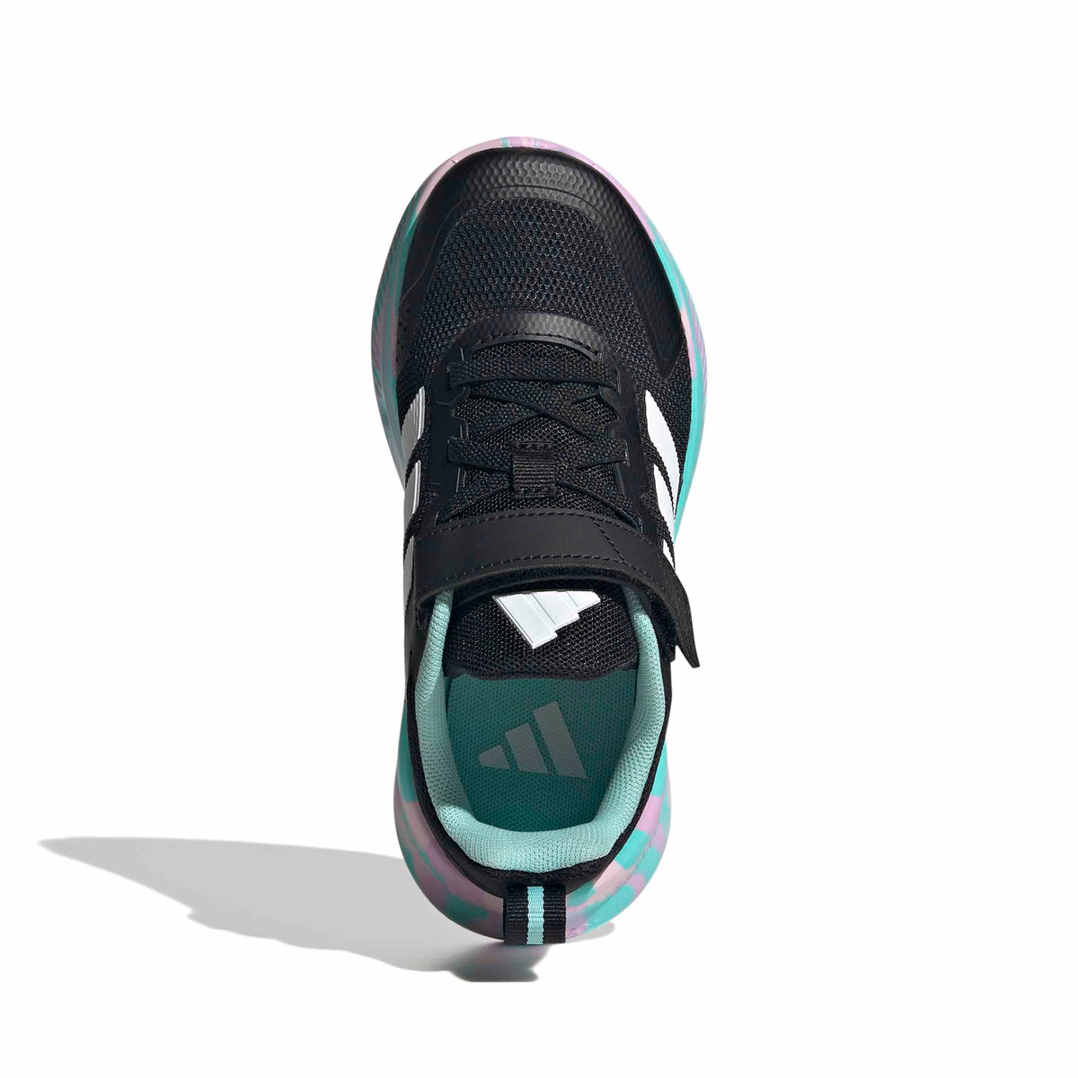 adidas Unisex-Kids Fortarun 4.0, Black/Clear Pink/Flash Aqua, 11.5