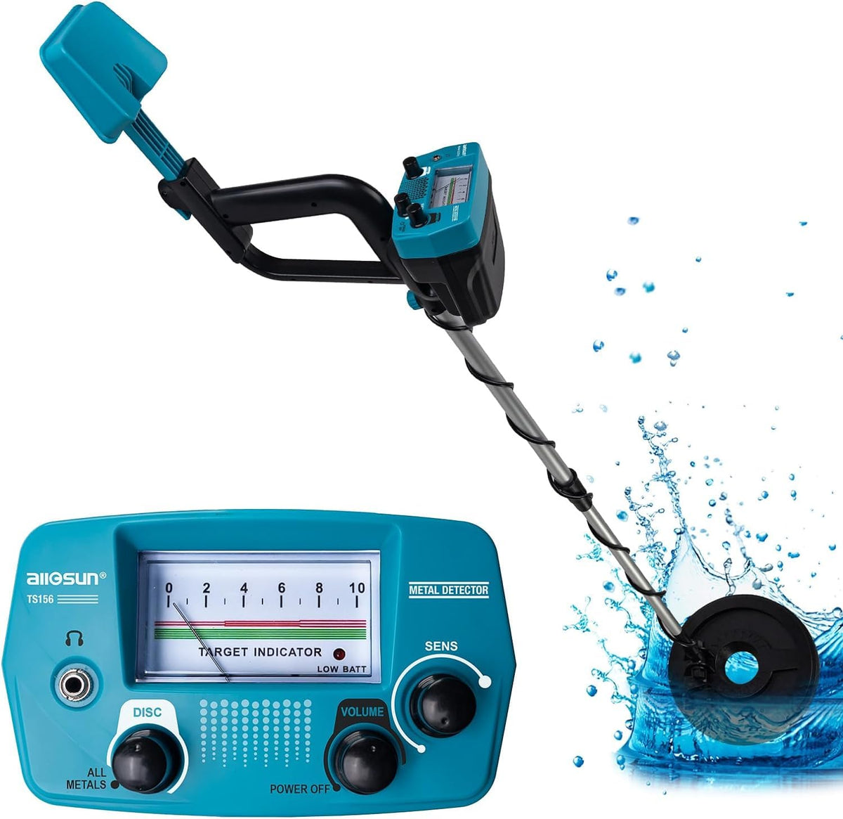 allsun Metal Detector for Adults, Treasure Finder with DISC Mode