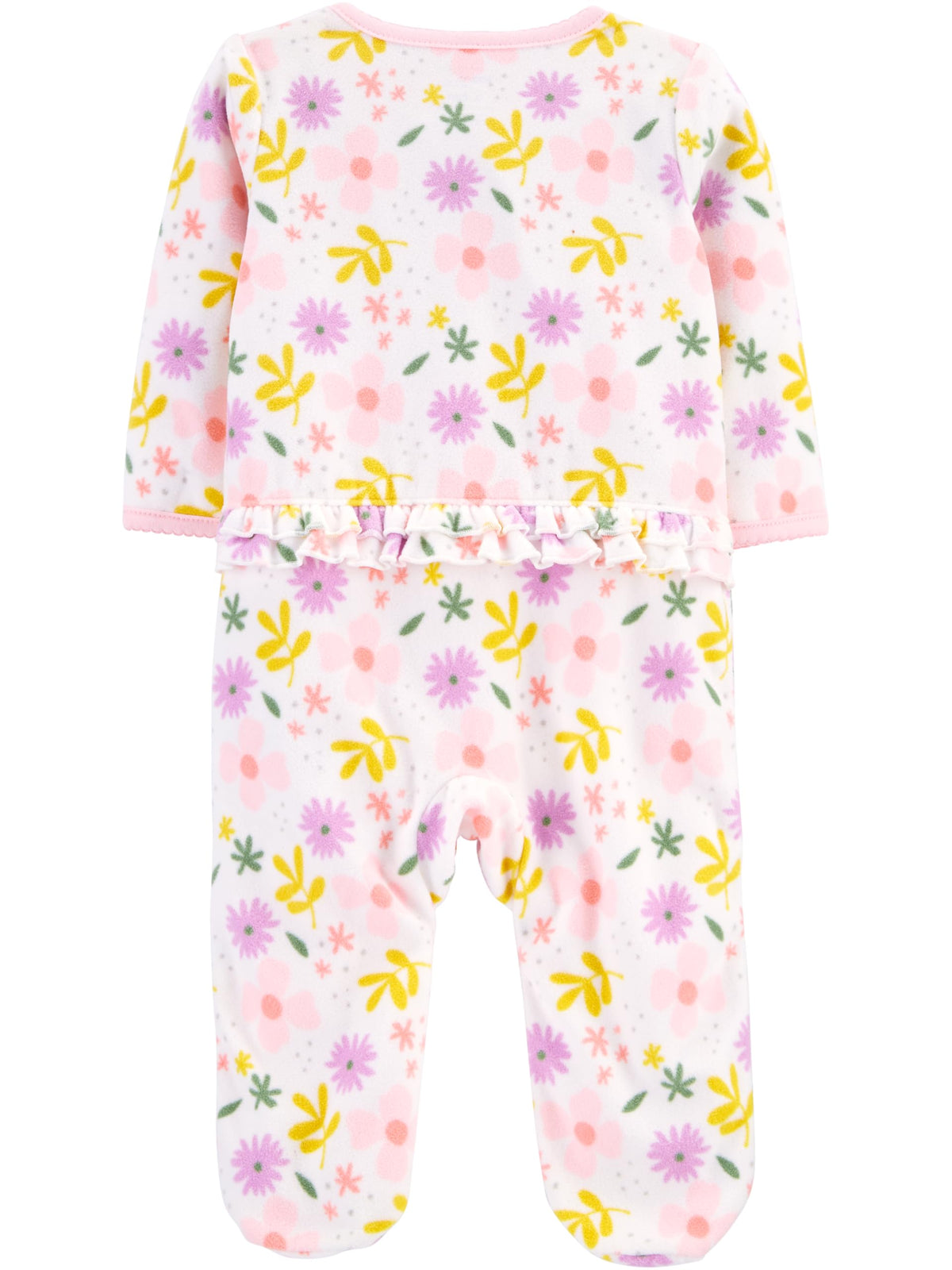 Simple Joys by Carter's Baby Girls' 2-Pack 2-way Zip Fleece Footed Sleep and Play