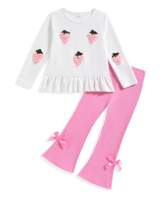 EVIRWZIA Girls Ruffle Outfit Set