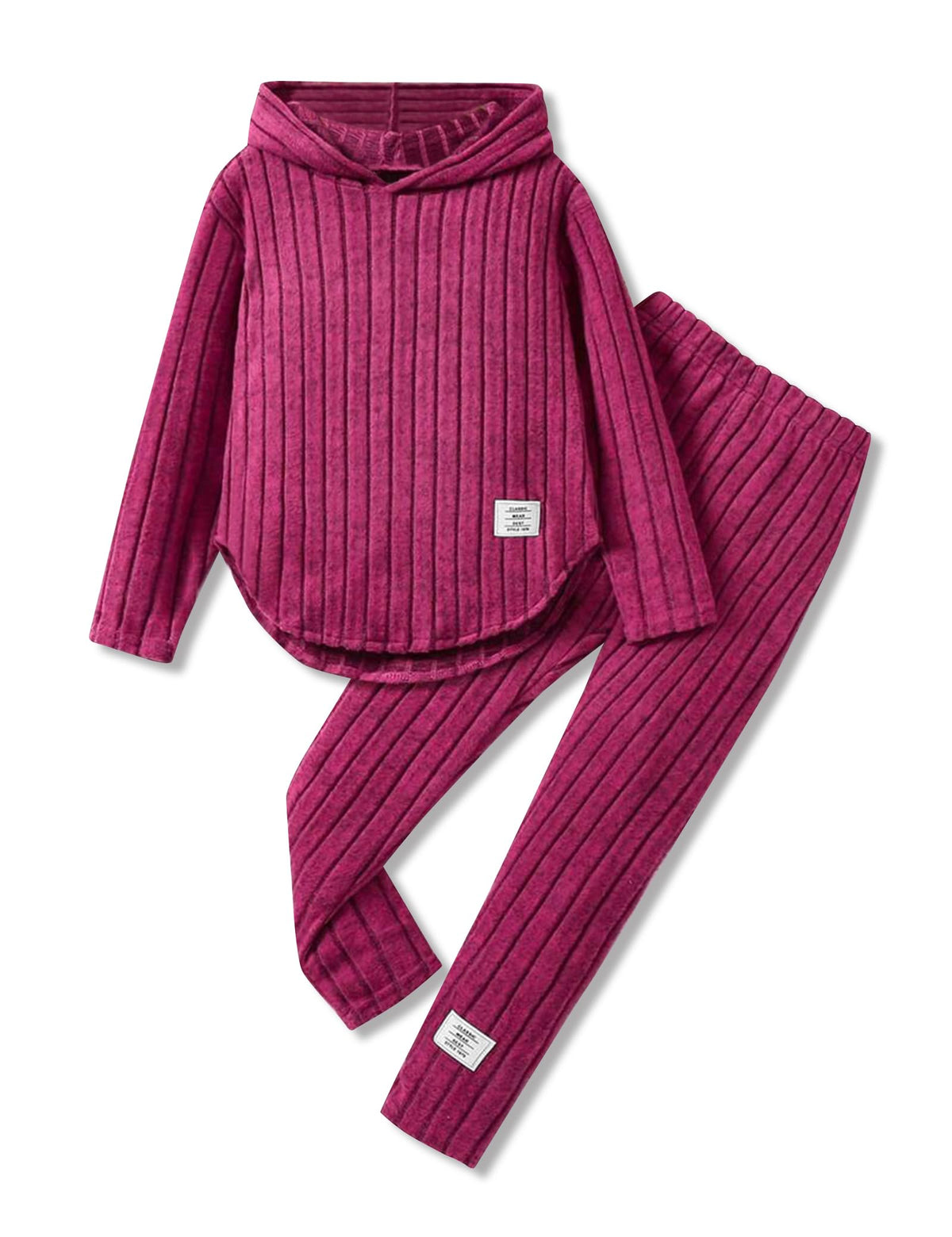 LKALPSQ Toddler Girl Fall Clothes Set Warm Sweatshirt Pants Long Sleeve Sweatsuits Winter Hooded Pullover Outfits Red 7-8T
