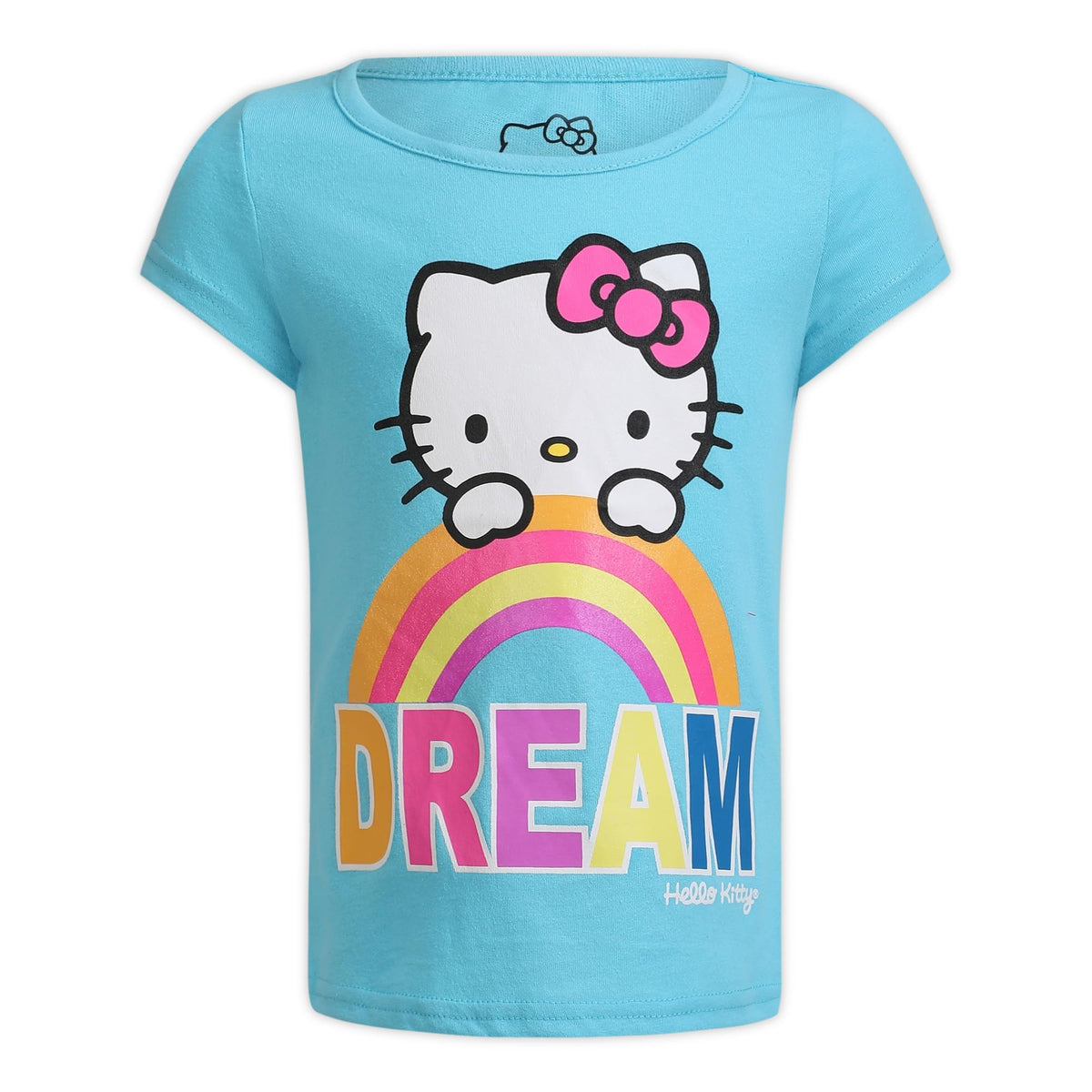 Hello Kitty Girls 4 Pack Short Sleeve T-Shirt for Toddler, Little and Big Kids Multicolor