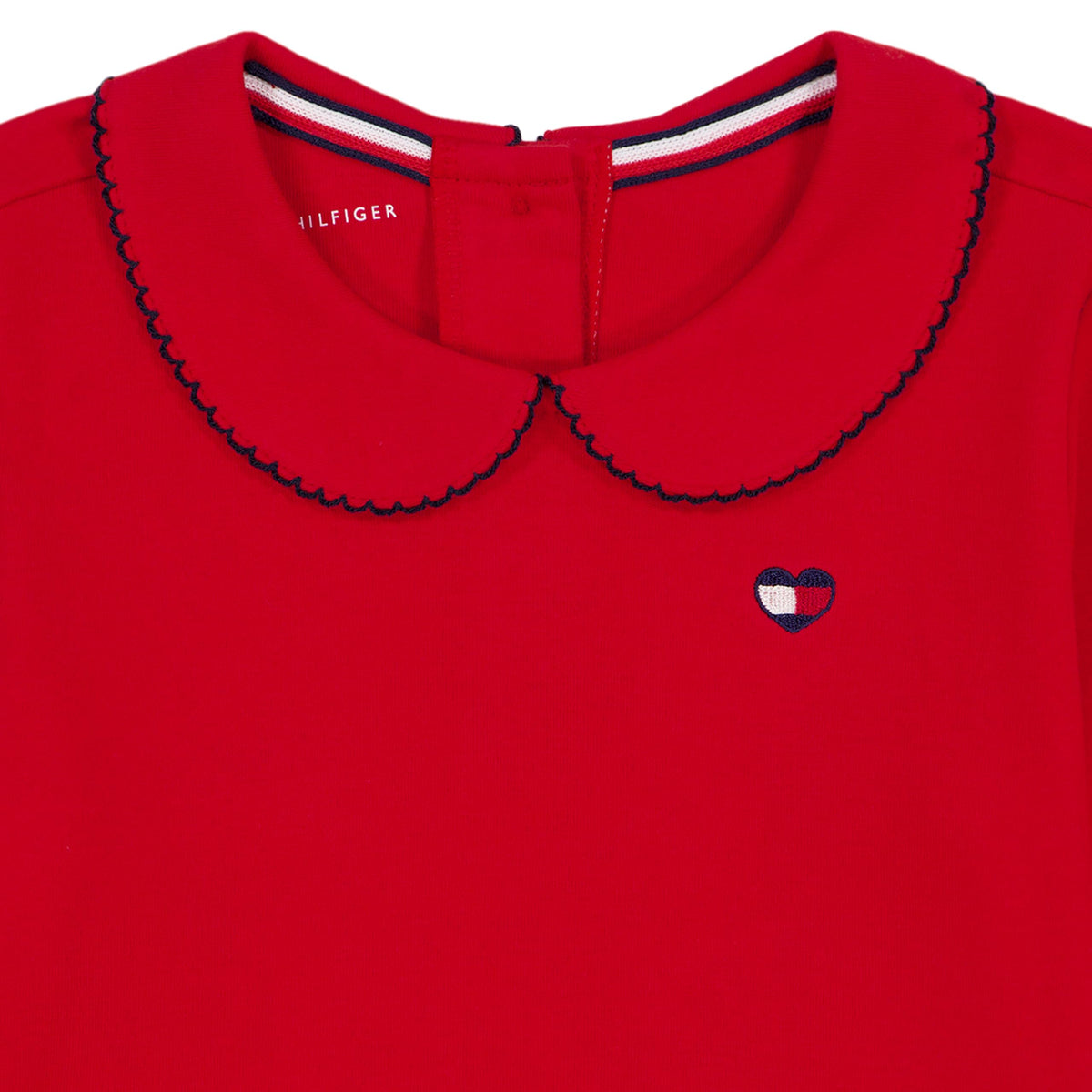 Tommy Hilfiger Girls' Cotton Pique Polo Dress, Tommy Red Plaid, 3T