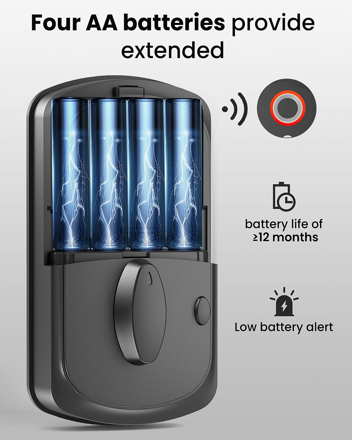 Fingerprint Door Lock for Front Door, Keyless Entry Smart Deadbolt Lock