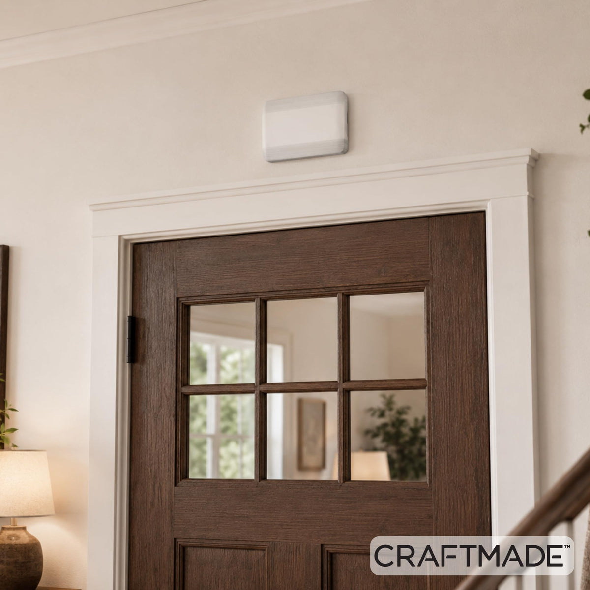 Craftmade CBR-W Basic Tapered Rectangle Doorbell Chime | Wired Interior Door Chime | White Finish | Wall Mount Entry Chime for Residential and Commercial Use | Traditional Wired Doorbell Chime System