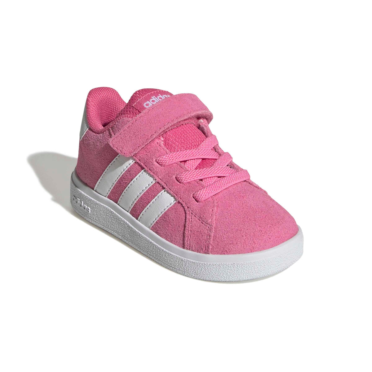 adidas Unisex-Baby Grand Court 2.0 Elastic Lace & Strap, Pink Fusion/White/White, 5