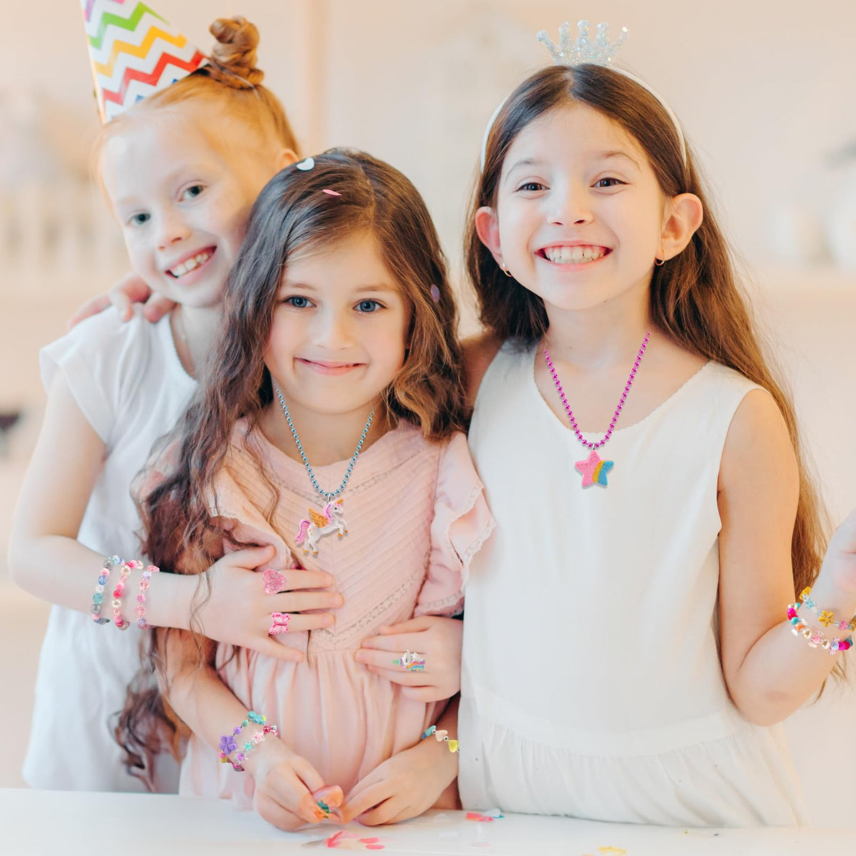 Kids Jewelry for Girls 4-6, Toddler Little Girls Play Jewelry Set 3-5 6-8