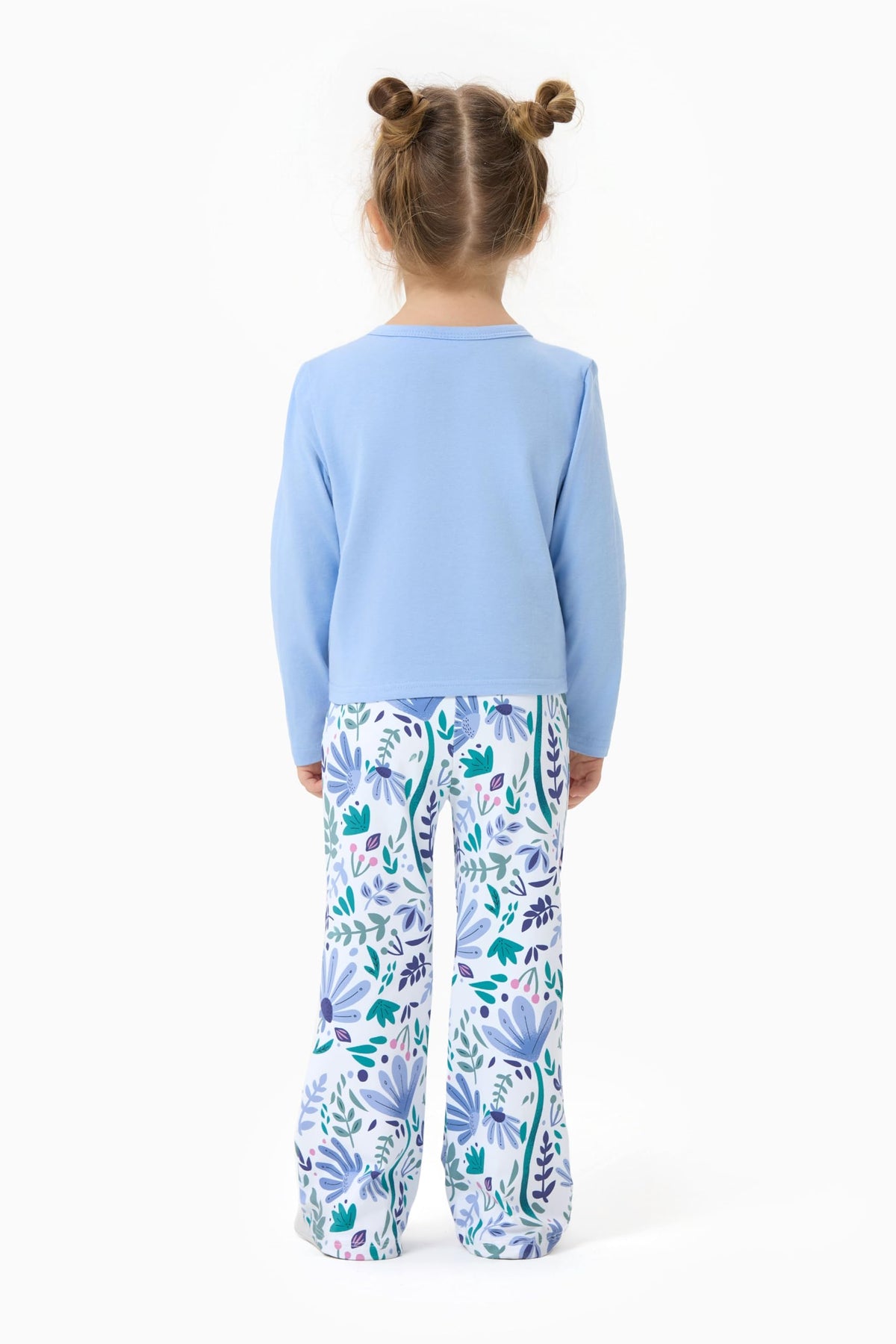 Disney Girls Outfits Knot Front Shirt Flare Pants Sets Elsa Blue 3-4T