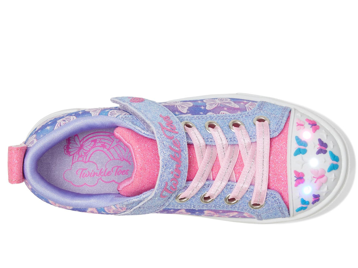 Skechers Kids Twinkle Sparks Sneaker, Lavender/Multi, 1 Little Kid