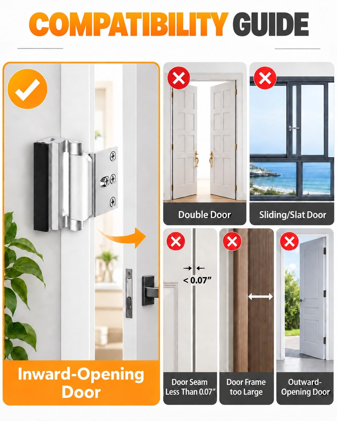 EverPlus Door Reinforcement Lock Two-Pack