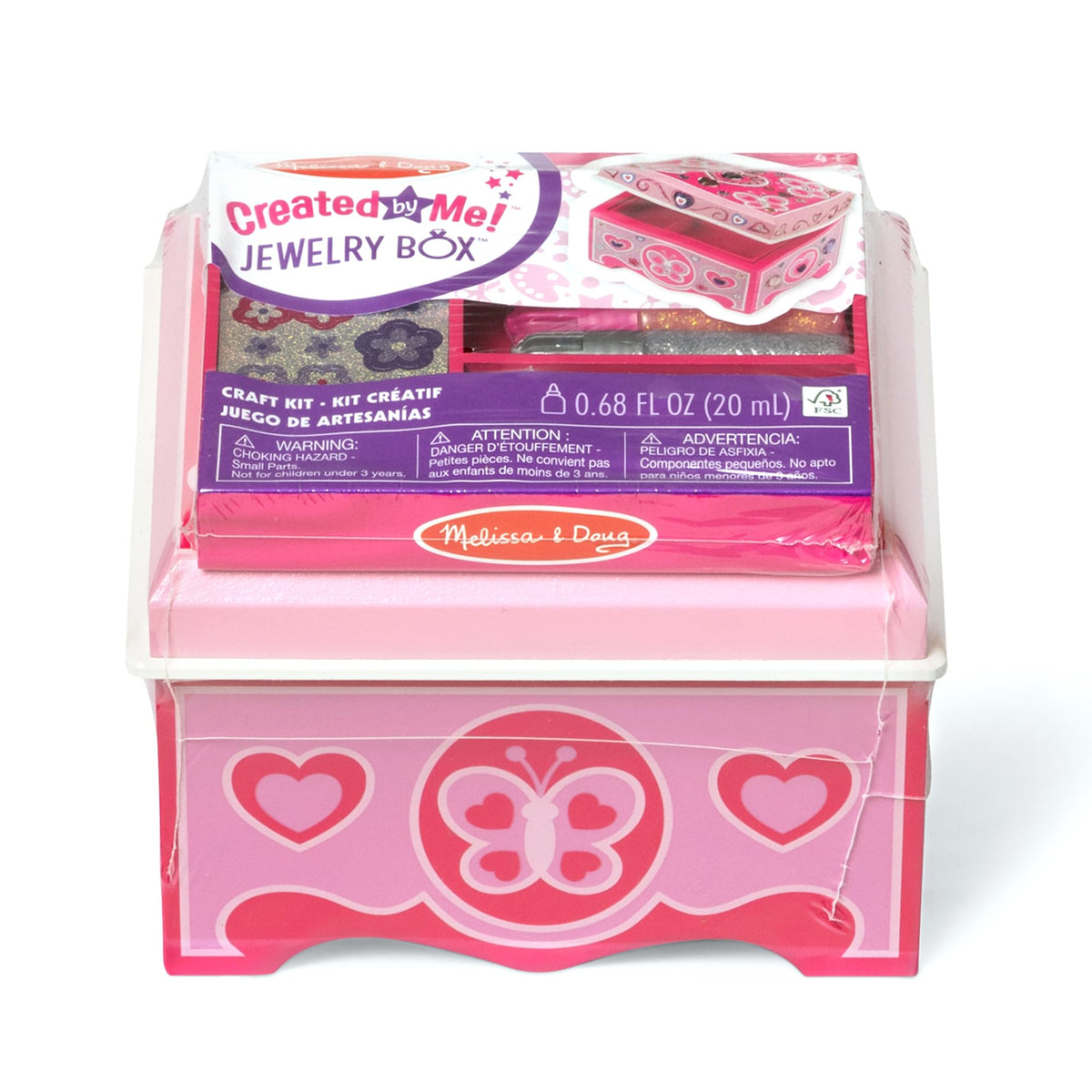 Melissa & Doug Created by Me! Wooden Jewelry Box, Decorate Your Own Craft